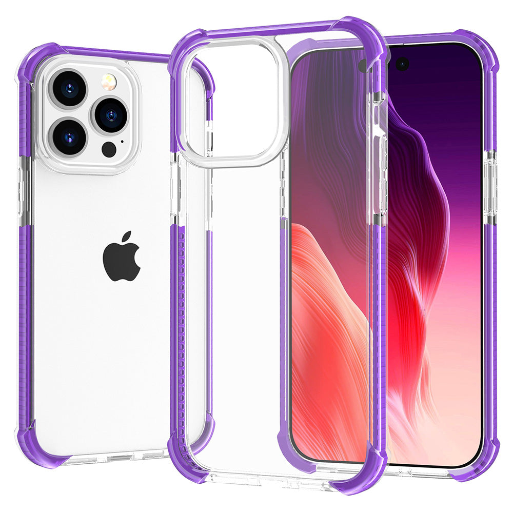 Til iPhone 15 Pro Max Four Corner Drop-proof telefoncover TPU Akryl Transparent Cover Til iPhone 15 Pro Max Four Corner Drop-proof telefoncover TPU Akryl Transparent Cover